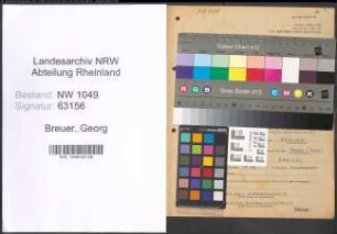 Entnazifizierung Georg Breuer , geb. 22.07.1899 (Schauspieler)