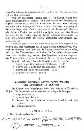 § 11. Allgemeine bizirkulare Kurven vierter Ordnung ohne Doppelpunkt im Endlichen