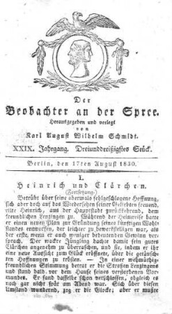 33. Stueck, 17. August 1830