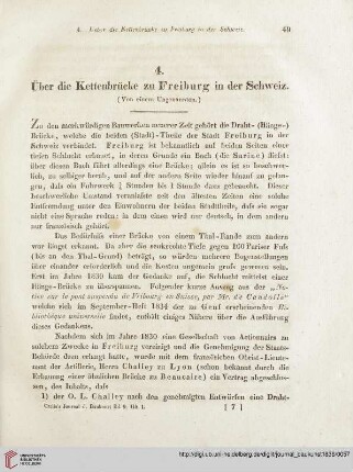 9: Über die Kettenbrücke zu Freiburg in der Schweiz