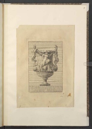 Vase mit Tritonin und zwei Satyrn