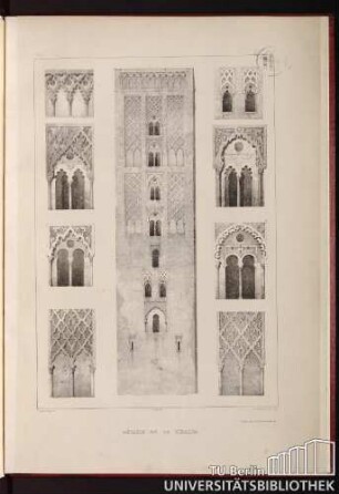 Pl. 2. Séville. Détails de la Giralda.
