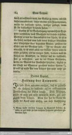 Drittes Kapitel. Heilung des Trippers