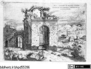 Discorsi sopra l'antichità di Roma., Tafel 34: Haec aliam partem faciei Thermarum Dioclitiani, ...