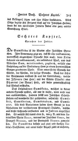 Sechstes Kapitel - Sprachen der Indier
