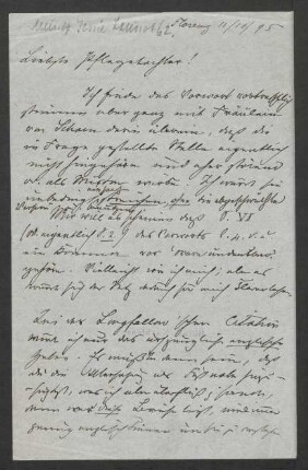 Brief an Marie von Bülow : 11.10.1895