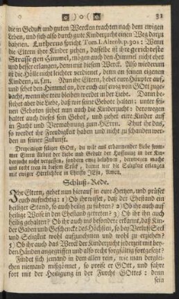 Schluß-Rede.