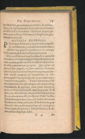 Materia Coniugii.