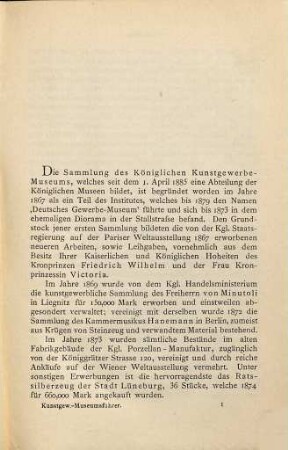 Führer durch die Sammlung des Kunstgewerbe-Museums