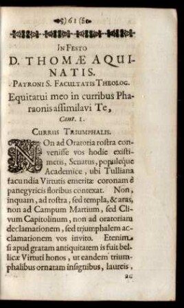 In Festo D. Thomae Aquinatis.