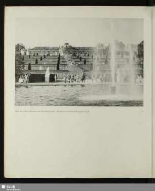 Blick auf Schloß Sanssouci vom Hauptbassin aus - Baumeister Knobelsdorff 1745 bis 1748