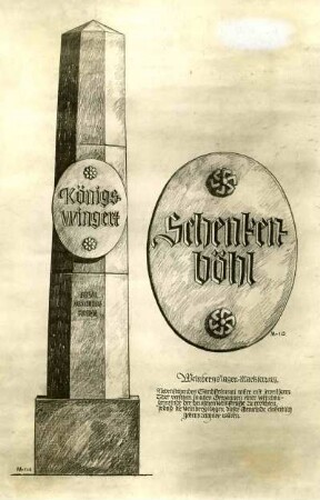 Weinberglage - Markierung, Entwurf A. Bernd sen