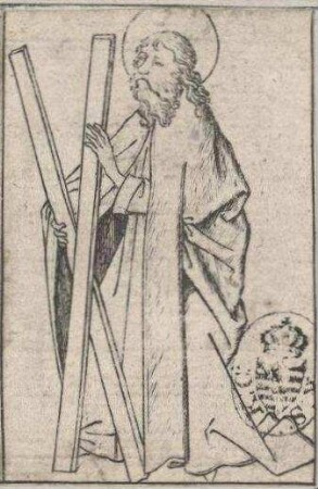Der heilige Andreas (Teil von: Der thronende Heiland und die zwölf Apostel)