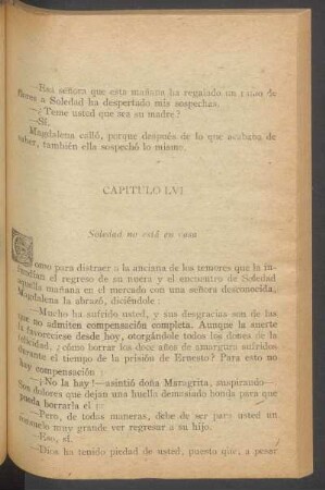 Capítulo LVI - Soledad no está en casa