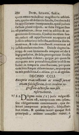 Decisio CCLI. - Decisio CCLX.
