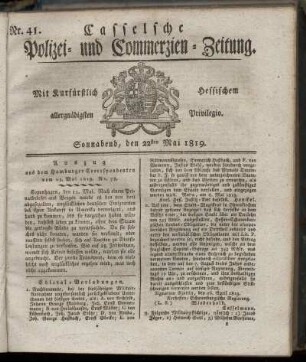 Nr. 41, Sonnabend, den 22sten Mai 1819