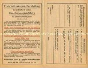 Buchungsverfahren Fortschritt-Monitor