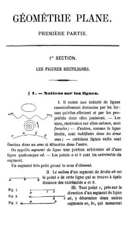 Géométrie Plane. Première Partie.