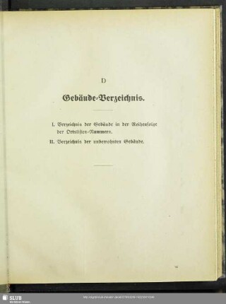 D. Gebäude-Verzeichnis