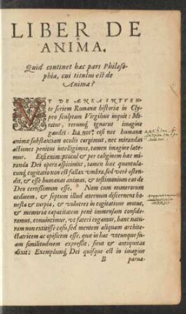 Liber De Anima.