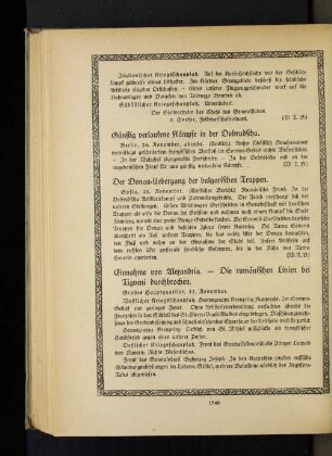 Günstig verlaufene Kämpfe in der Dobrudscha.