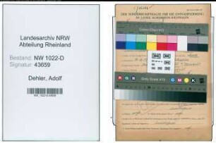 Entnazifizierung Adolf Dehler , geb. 30.12.1897 (Kraftfahrer)