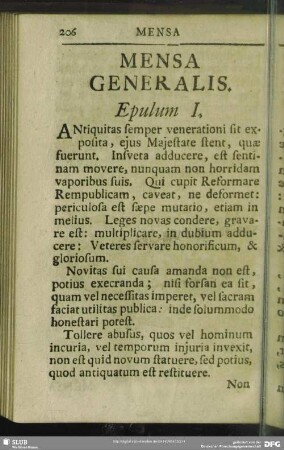Mensa Generalis
