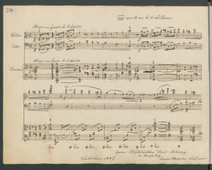 Trios (instr.). Auszüge; vl, vlc, pf; d-Moll; op. 15
