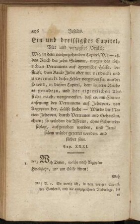 Ein und dreissigstes Capitel, Vier und vierzigstes Orakel