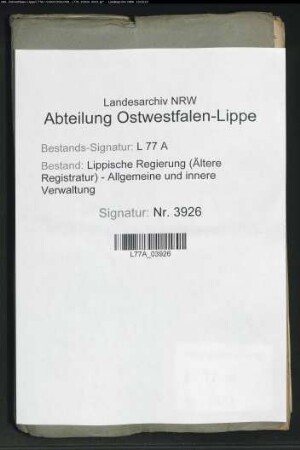 Bewirtschaftung des Meierhofes Nr. 7 zu Uebbentrup und Verkauf von Grundstücken