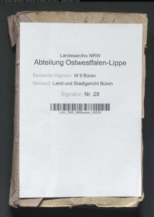Einrichtung der Gerichtslage in Atteln und Wünnenberg