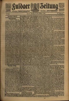Zweite Ausgabe vom Samstag, den 23. Oktober 1909.