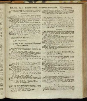 VII) Redende Künste