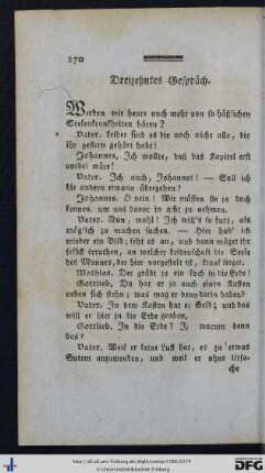 Dreizehntes Gespräch.