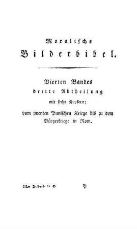 Vierten Bandes dritte Abtheilung