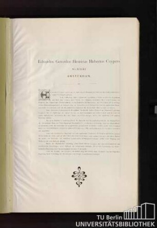 Eduardus Gerardus Henricus Hubertus Cuypers. Architekt, Amsterdam.