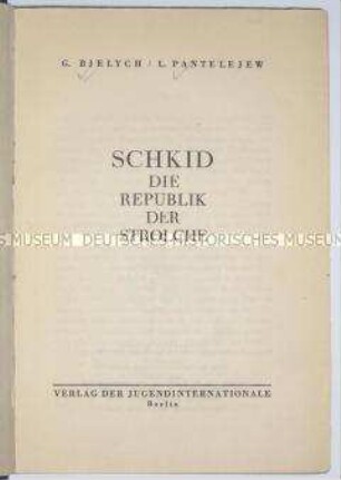 Veröffentlichung über Reformansätze im Umgang mit verwahrlosten Jugendlichen in der Sowjetunion (dt. Übers. aus dem Russ.)
