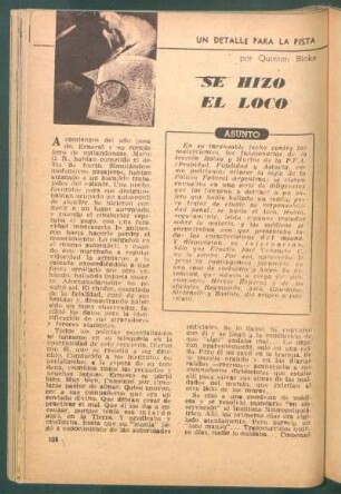 Se hizo el loco : Un detalle para la pista