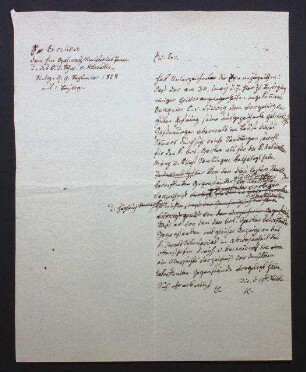 Schreiben über die Sendungen des Banquiers Carl v. Ludwig