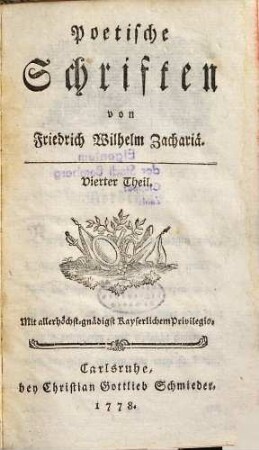 Poetische Schriften, 4