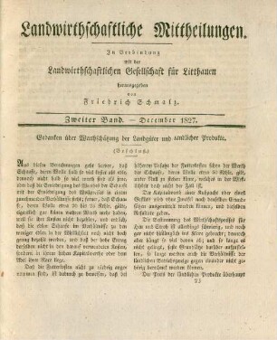 Zweiter Band. - December 1827.