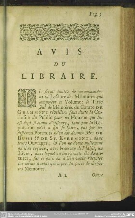 Avis Du Libraire
