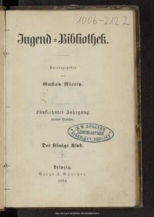 Des Königs Kind : eine geschichtliche Erzählung für die Jugend