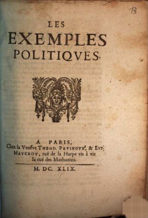 Les exemples politiques