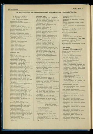 Körperschaften des öffentlichen Rechts, Organisationen, Verbände, Vereine