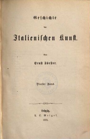 Geschichte der italienischen Kunst, 4