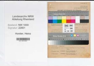 Entnazifizierung Heinz Horster, geb. 28.06.1903 (Kraftfahrer)