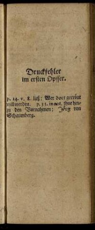 Druckfehler im ersten Opffer.