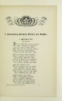 I. Brandenburg-Preußens Werden und Wachsen