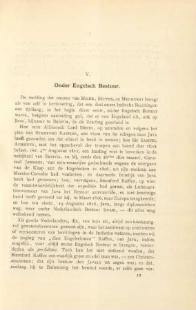 V. Onder Engelsch bestuur